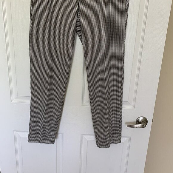 Talbots Heritage Pants Womens Size 8 Black Houndstooth Straight Leg - Picture 3 of 11